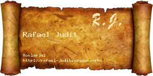 Rafael Judit névjegykártya